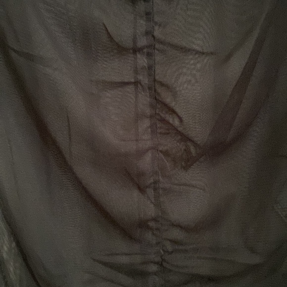 NWT - Zara Sheer Mesh Black Midi Dress - Picture 3 of 7